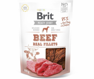 Brit Jerky Beef Fillets 80g pamlsky pro psy
