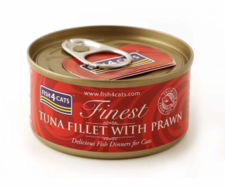 FISH4CATS Tuna fillet with prawn - mokré krmivo pro kočky...