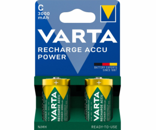 1x2 Varta Recharge Accu Power C Baby 3000 mAh