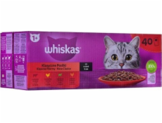 WHISKAS Saszetki drób,jagnię,woł dla kota 40x85g