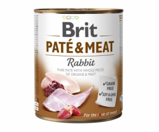 Wet dog food BRIT PATÉ & MEAT Rabbit 800 g