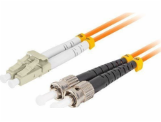 Fiber Optic Patchcord MM ST/UPC-LC/UPC Duplex 3,0 mm OM2 50/125 LSZH 5m Orange