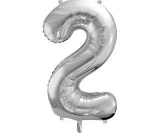 Party Deco Foil balónik Číslo "2", 86cm, univerzálny stri...