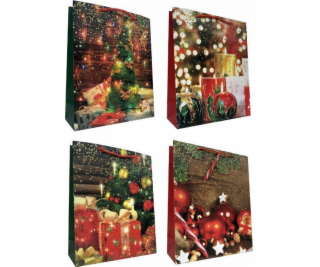 JU-PITER Vánoční dárková taška 349B 26x32x10cm mix cena z...