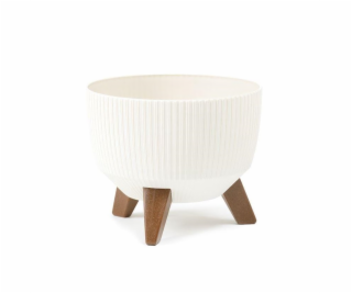 Květináč Lamela Roma 957-74, plast, O 29 cm, krém