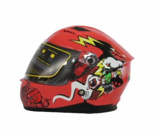 Moto přilba YM-209, YS (49-50 cm), červená