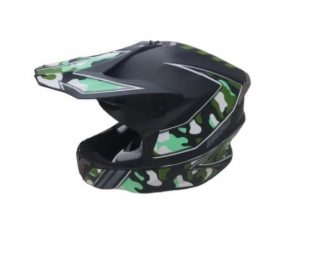 Moto přilba HD-806, XL (61-62 cm), černá/zelená