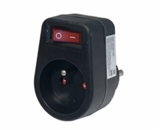 Konnoc DX-FZBK-01/01A rozbočka 1x zásuvka s vypínačem černá