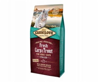 CARNILOVE Cat Sterilised Čerstvý Kapr a Pstruh - suché kr...