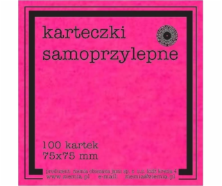 Fluo samolepicí bankovky 75x75mm 100K růžové