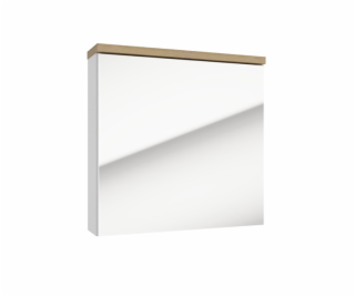 Závěsná koupelnová skříňka se zrcadlem Stilla, dřevo, 15x...