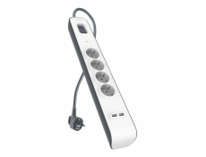 Belkin Surge Prot. Strip 4outlet 2xUSB-A, 2m Cabel  BSV401vf2M-V2