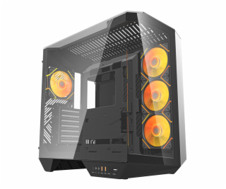 Počítačová skříň Darkflash DY470 (černá) + 4 ventilátory ...