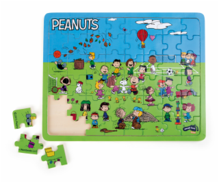 Small Foot Vkládací puzzle Snoopy na hřišti