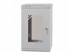 Konica Minolta ECO-Line Rack 10, 9U/300mm závěsná skříňka - šedá, skleněné dveře Netrack