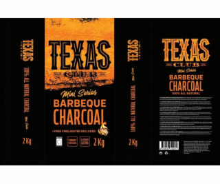 Dřevěné uhlí  Texas Club  ANGL2NEW, 2 kg