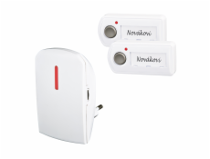 ELEKTROBOCK Bezdrátový síťový zvonek BZ11-12 2x tlačítko / 50m / 230V / 60dB