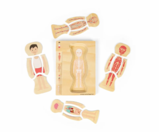 Bigjigs Toys Dřevěné puzzle Anatomie chlapec