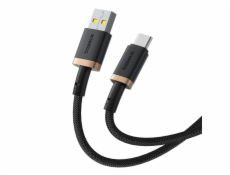 Baseus Dura Rychlonabíjecí kabel USB typu A na typ C 60 W 2 m černý, Zlato