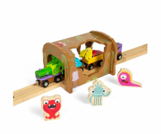 Bigjigs Rail Dřevěný tunel Příšerky