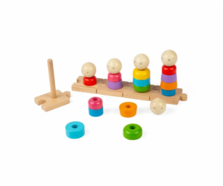Bigjigs Toys Nasazování Duhová rodina