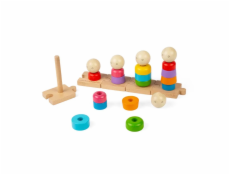 Bigjigs Toys Nasazování Duhová rodina
