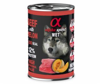 ALPHA SPIRIT WET Oksekod med melon - vadfoder til hunde -...