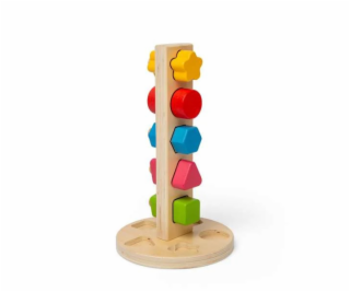 Bigjigs Toys Dřevěná věž s maticemi a šrouby
