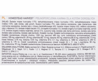 ACANA Homestead Harvest - suché krmivo pro kočky - 340g