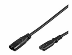 PremiumCord Kabel síťový prodlužovací IEC 60320 C7>C8 230V 2m