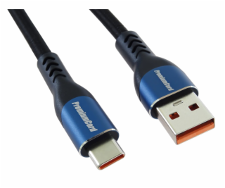 PREMIUMCORD Kabel USB-C na USB 2.0, Nabíjecí, 5A, 1m