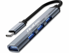 Qoltec HUB adaptér USB-C 3.1 4v1 | USB 3.0 | 3x USB 2.0