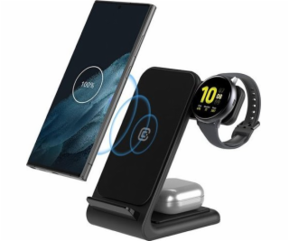 CRONG Bezdrátová nabíječka 3v1 pro iPhone, Samsung a Andr...