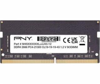 PNY Paměť notebooku 8GB DDR4 2666MHz 21300 MN8GSD42666-SI...