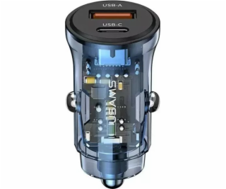 USAMS Nabíječka do auta 30W 1xUSB+1xUSB-C rychlonabíjení ...