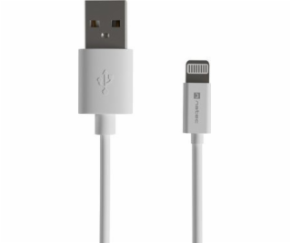 Natec Lightning (M)->USB-A(M) Kabel 2m MFI Prati White
