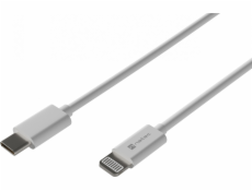 Natec Lightning (M)->USB-C (M) Kabel 2m MFI Prati White