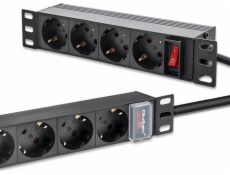 Qoltec PDU napájecí lišta pro 10  RACK | 1U | 16A | 4xSchuko | 1,8m