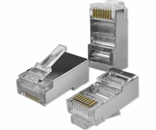 Qoltec Průchozí zástrčka konektor RJ45 | CAT6 | FTP | Prů...