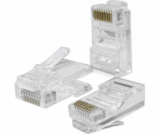 Qoltec Průchozí zástrčka konektor RJ45 | CAT5e | UTP | Pa...