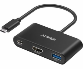 Anker USB-C Hub 3v1 4K HDMI šedý