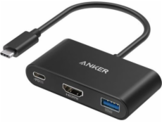 Anker USB-C Hub 3v1 4K HDMI šedý