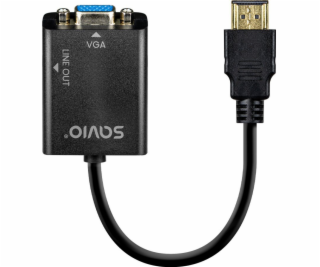 Savio HDMI-VGA adaptér se zvukem AK-76