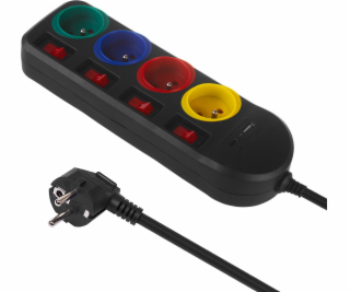 Maclean Prodlužovací kabel 1,5m 250VAC 10A 4 zásuvky MCE5...