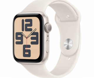 Apple Watch SE GPS, hliníkové pouzdro Moonlight 44 mm se ...