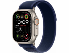 Apple Watch Ultra 2 GPS + Cellular, 49mm přírodní titanové pouzdro s modrým zkušebním páskem M/L