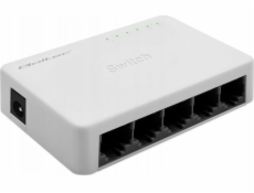 Qoltec SWITCH síťový přepínač 5 x RJ45 portů | 100 Mbps | Rychlý Ethernet| LAN
