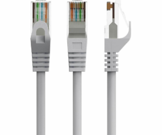Gembird Propojovací kabel kat.6 měděný UTP 2m šedý