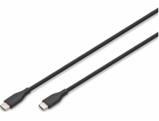 Digitus Silikonový napájecí kabel USB-C – USB-C, USB 2.0 60W, 2m černý