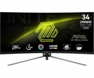 MSI Monitor 34 palců MAG 345CQR LED/WQHD/zakřivený/180Hz/...